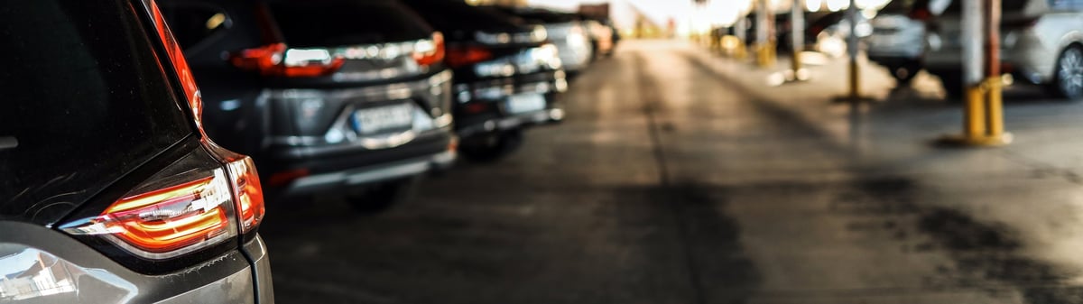 Vehicles parked in a row ready for dealer wholesale sourcing